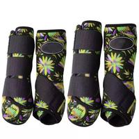 Botas de Tendón para Caballo con Bordado Personalizado - Estilo de Lujo, Poliéster 210D/TPU Neopreno, Refrigerantes, Anti-Fatiga, Reducen la Hinchazón, Protección
