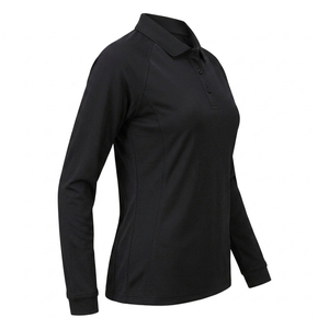 Women's Long Sleeve Solid Black for <b>Shirt</b> Casual Knitted Breathable Polyester/Cotton Canvas Full Sleeve Regular Length - Product Image 5