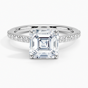 แหวน BOJ รุ่น 049 ทรง Asscher Cut เงินแท้ 925 ประดับเพชรโมอิสซาไนต์ 2 กะรัต สี D ความสะอาด VVS1 ฝังแบบสามเหลี่ยมเต็มวง ได้รับการรับรองจาก GRA ลดราคา - Product Image 1