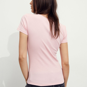 Camiseta de Verano para Mujer, Talla Grande, Estilo Coreano, con Capucha, de Forro Polar, Transpirable, con Logotipo, Manga Larga, 100% Algodón - Product Image 2