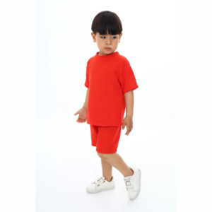 Conjunto Personalizado de Camiseta y Pantalones Cortos para Niños y Niñas, Estilo Neutral, para Bebés y Niños Pequeños, Camiseta Holgada y Pantalones Cortos - Product Image 3