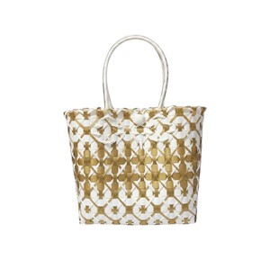 Nouvelle tendance : Sac fourre-tout élégant pour femme, fait main, en cordon plastique tressé doré, idéal pour le shopping décontracté, personnalisable - Product Image 1