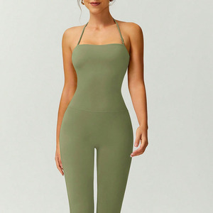 Nouvelle Combinaison de Sport Femme Effet Fesses Galbées 2026 – Halter, Séchage Rapide, Dos Nu, Sans Manches, Idéale pour le Yoga et le Fitness - Product Image 5