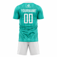 Ensemble de maillot et short de football personnalisé en sublimation, grande taille, avec nom d'équipe et numéro de joueur, respirant et à séchage rapide
