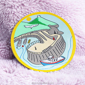 Premium Sunset <b>Mountain</b> Embroidery Patch Iron On Fabric Badge for Hats Bags Jackets <b>Caps</b> DIY Outdoor Apparel Decoration - Product Image 2