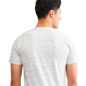 เสื้อยืดคอกลมทรงปกติสำหรับผู้ชาย แขนสั้น สไตล์มินิมอลลำลอง ผลิตตามสั่ง ขายส่ง เสื้อผ้าฝ้ายเจอร์ซีย์ เสื้อยืดพื้นฐานสำหรับใส่ทุกวัน รับผลิตแบบ OEM - Product Image 3