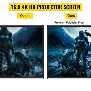 Schermo per Proiettore 90 Pollici 16:9 4K HD con Supporto, Senza Pieghe, Altezza Regolabile, Portatile per Home Theater, Modello CSPB - Product Image 2