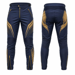 Pantalon de moto unisexe pour homme avec protections aux genoux, impression par sublimation, respirant, imperméable, séchage rapide, automne/hiver, en cuir - Product Image 1