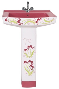 Hot Selling Vitrosa <b>Wash</b> Sink Basins with Fancy Trendy Pedestal Bathroom Sink <b>Wash</b> Basin Price - Product Image 1