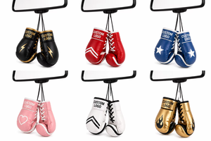 Custom Logo Laced Waterproof Mini Boxing Gloves | Premium PU Leather | Hanging <b>Ornament</b> <b>Car</b> Rearview Mirror Decoration | - Product Image 6