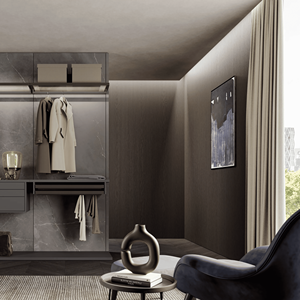 Armario de Madera Europeo Moderno Personalizado JY Project, Armario Plegable con Puerta Corredera de MDF, Armario Independiente para Apartamento, Hotel, Dormitorio - Product Image 4