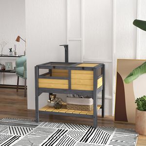 Terrario Giallo per Tartarughe da Interno con Accessorio Protezione dalle Intemperie e Ripiano Portaoggetti, Accessorio per Gabbia per Animali Domestici - Product Image 2