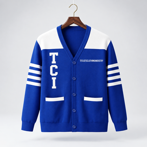 เสื้อสเวตเตอร์คอวี Zeta Phi Beta สำหรับชมรม/สมาคม/โรงเรียน/วิทยาลัย/มหาวิทยาลัย  คาร์ดิแกนถักลายโลโก้สำหรับทุกเพศ - Product Image 1