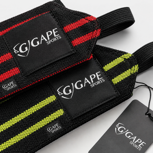 GAPE SPORTS Support de poignet pour haltérophilie, en nylon, avec boucle auto-agrippante, élasticité réglable, respirant, noir, rouge, vert, universel, adulte, OEM - Product Image 6