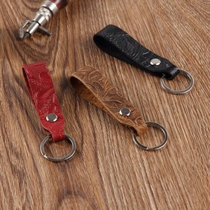 <b>Personalized</b> Laser Promotional Products PU Leather <b>Keychain</b> Holder Leather Key Pendant for Storage and Decorative Gift - Product Image 3
