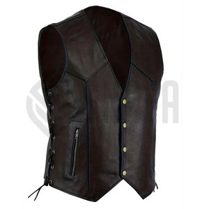 Latest Design Custom Made Men <b>Leather</b> Vest <b>Jacket</b> For Men New Design <b>Winter</b> Men's Clothing <b>Leather</b> Vest - Product Image 6