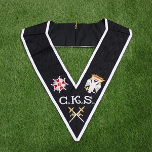 C.K.S. Masónicos Collar de Oficiales con Bordado Masónico, Collar Ceremonial del Gran Consejo - Product Image 3