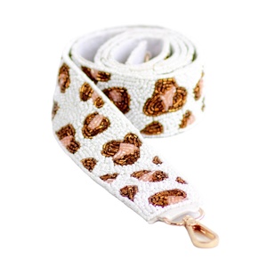 กระเป๋าถือทรงสี่เหลี่ยมผืนผ้าลายเสือดาวประดับลูกปัดแก้ว  งานแฮนด์เมด  สไตล์สปอร์ต  สายสะพายผ้าฝ้าย  เหมาะสำหรับงานปาร์ตี้  ดีไซน์ทันสมัย - Product Image 1