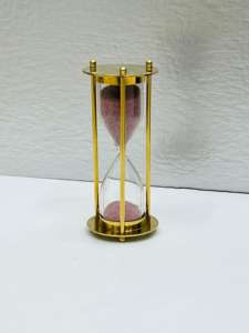 Reloj de arena 3D de latón macizo de 4.5'' |   Pie Decorativo Vintage para Mesa de Graduación - Product Image 2