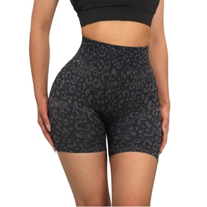 Sublimation <b>Athletic</b> Yoga Running Gym Shorts Women Summer Beach Board shorts with Leopard Print Sublimation Swim Trunks - Product Image 3