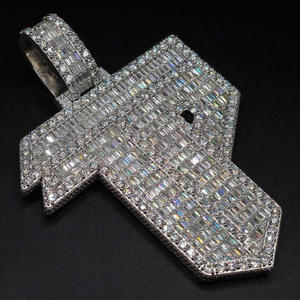 Collier Hip Hop personnalisé avec pendentif flèche serti de pierres pour hommes et femmes, pendentif de luxe en forme de flèche, bijoux de mode brillants, vente en gros - Product Image 1
