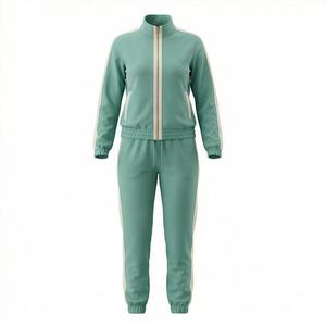 Conjunto deportivo retro para mujer de marca privada, ropa deportiva para athleisure, proveedor de fábrica OEM al por mayor - Product Image 2