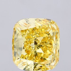 Diamant de laboratoire durable, taille coussin, jaune vif fantaisie, clarté VS1, coupe excellente, 8,5 carats, diamant non monté, disponible. - Product Image 2