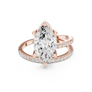 Women's 14K Yellow Gold Classic Engagement Ring IGI Certified Lab Grown Diamond 3 CT Marquise Cut Anniversary Wedding - Product Image 5