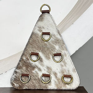 Luxury New Design Genuine Cowhide Leather Wild Scarf Rag Holder Rustic Wall <b>Hook</b> Kitchen Towel Organizer Hanging Rack Home Decor - Product Image 6