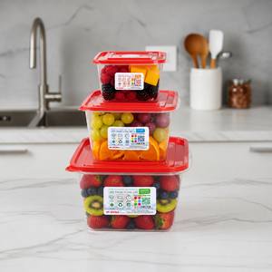 Premium 3-<b>Pack</b> BPA Free PP Plastic Meal Prep Containers Square Food Grade Nesting Storage <b>Boxes</b> for Freshness Preservation - Product Image 1