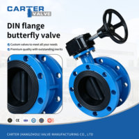 Vanne papillon électrique antidéflagrante à double bride DIN en acier inoxydable 304 avec joint métallique dur pour milieux acides et chimiques corrosifs