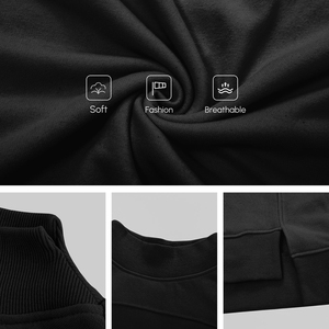 Sweat-shirt pour femme de haute qualité, style streetwear décontracté, épaules tombantes, respirant, écologique, en tricot, avec motif. - Product Image 4