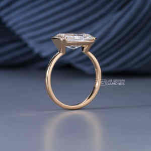 Bague solitaire en or jaune 14 carats avec diamant de laboratoire taille radiant pour femme, luxe, 4,52 carats, qualité VS EF, cadeau de bijoux, 4,52 g - Product Image 4