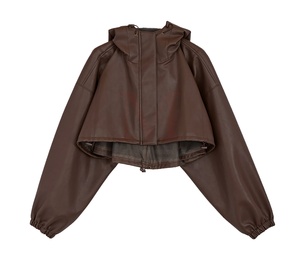 Vente en gros 2024 veste courte en cuir pour femmes tenue décontractée respirante à capuche hiver chaud haute rue prix raisonnable - Product Image 1