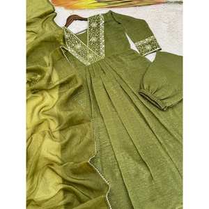 ชุด anarkali และ dupatta สำหรับงานปาร์ตี้ขนาด XL สวย - Product Image 2