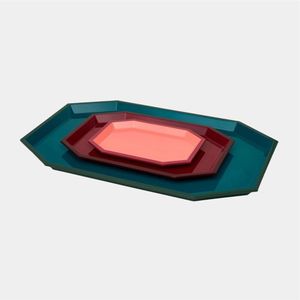 Juego de Bandejas de Servir Modernas de Metal, Bandeja Ovalada Decorativa con Esmalte Colorido Degradado para Aperitivos, para el Hogar, Hotel, Restaurante, Vajilla - Product Image 6