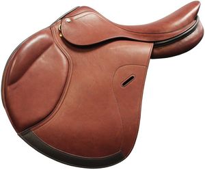 Selle de cheval en cuir anglais de luxe, légère et confortable, équipement d'équitation pour activités équestres - Product Image 1