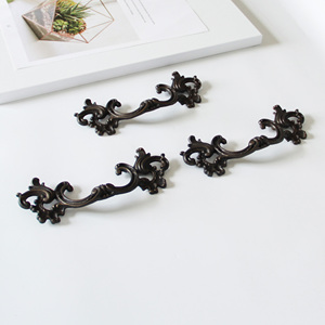 Elegant European Style <b>Long</b>-Lasting Zinc Alloy Cabinet Handle Antique Bronze Pull for Kitchen Bathroom Nightstands Furniture - Product Image 1