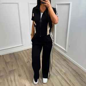 ชุดเซ็ตสองชิ้นแฟชั่นใหม่สำหรับฤดูร้อน เนื้อผ้าฝ้าย 100% นุ่มสบาย น้ำหนักเบา สวมใส่สบายๆ ทรงหลวมสำหรับผู้หญิง - Product Image 1