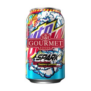 Zumo de frutas y verduras al por mayor Mountains Dews Spark, concentrado de frambuesa, 24 latas x 12 oz - Product Image 1