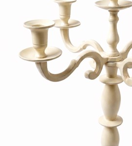 Candelabro Decorativo de Metal Premium, Color Beige, Recubrimiento en Polvo de Aluminio, 5 Brazos, Ecológico, Duradero, Portátil, para Decoración del Hogar y Bodas - Product Image 3