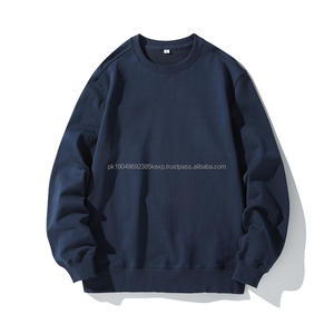 Personalizado Puff impresión algodón lujo Streetwear de gran tamaño bordado en relieve sudaderas con capucha hombres cuello redondo sudadera - Product Image 4