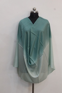 Tie Dye Rayon <b>Shawl</b> Wrap Women's Scarf Capelet Green Gradient V Neck for Party <b>Wedding</b> Casual Wear - Product Image 3