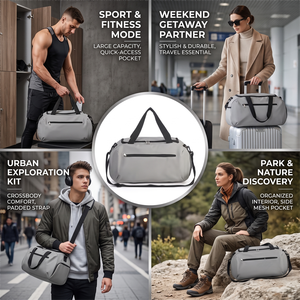 Sac de sport de fitness, sac de voyage pour la gym, sac de sport en polyester 30-40L unisexe de haute qualité, vente en gros - Product Image 6