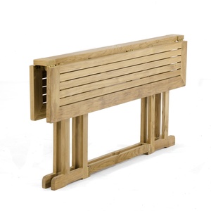 <b>Folding</b> Teak <b>Outdoor</b> Dining <b>Table</b> Drop Leaf Patio <b>Table</b> Solid Wood 4 Seater - Product Image 3