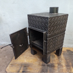 Incinérateur de déchets industriels en acier robuste avec porte de chargement et cheminée, disponible à prix de gros. - Product Image 6