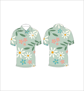 Polo personnalisé à imprimé floral marguerite pour homme, manches courtes, décontracté, respirant, léger, idéal pour le golf - Product Image 6