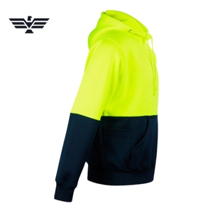 Sudadera con Capucha de Trabajo Personalizada para Hombre, Talla Grande, de Alta Visibilidad, Bicolor, con Serigrafía, de Poliéster, con Forro Polar de Seguridad - Product Image 6