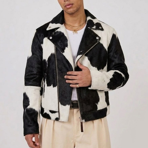 Best Quality Men's Genuine <b>Leather</b> <b>Jacket</b> OEM Manufacturer Embroidery Street Wear Hair on <b>Leather</b> <b>Jackets</b> - Product Image 1