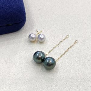 Zhuji Vente en gros Boucles d'oreilles en perles d'eau douce naturelles de 10-11 mm rondes avec une pureté de base sans défaut Argent pur avec boîte cadeau - Product Image 1